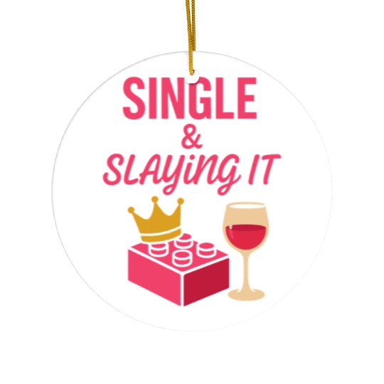 Single Mom Life Chaos Coordinator Wine Coffee Ceramic Ornaments