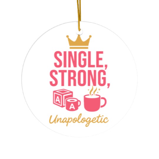 Single Mom Life Chaos Coordinator Wine Coffee Ceramic Ornaments