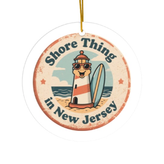 Beach Vibes_ New Jersey Shore Lighthouse Vintage Ceramic Ornaments