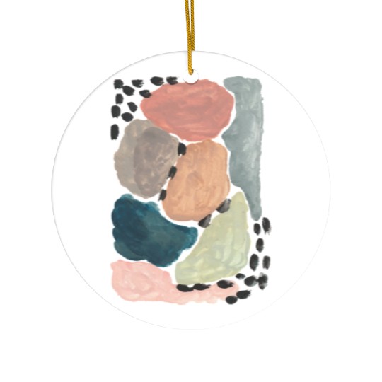 Abstract pastel watercolour painting pattern Ceramic Ornaments