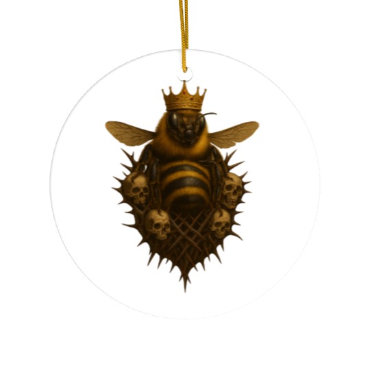 Queen Bee - Gothic Insect Ruler Ceramic Ornaments