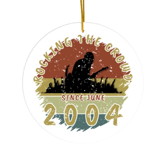 21st Birthday Rocking the crowd GIT 06/2004 Ceramic Ornaments