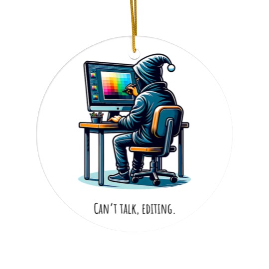 Editing Hacker - Creative in the Tunnel Ceramic Ornaments