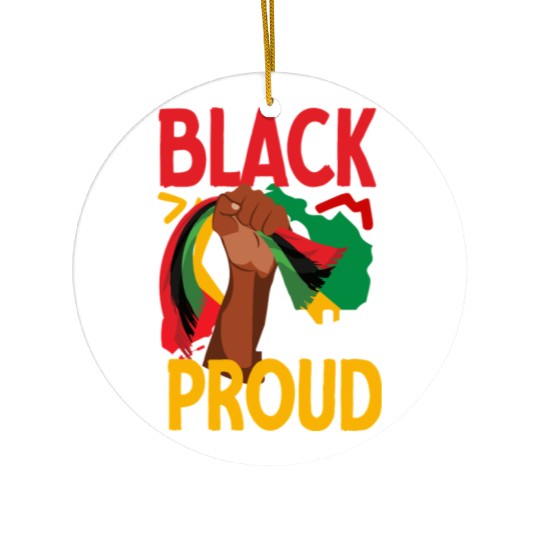 Juneteenth Black And Proud Ceramic Ornaments