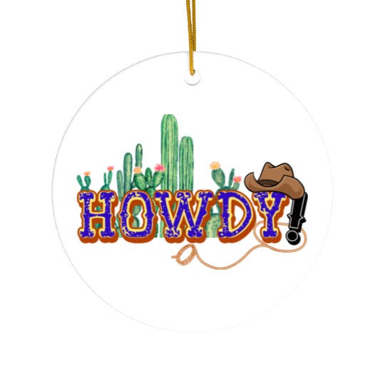 HOWDY! Ceramic Ornaments