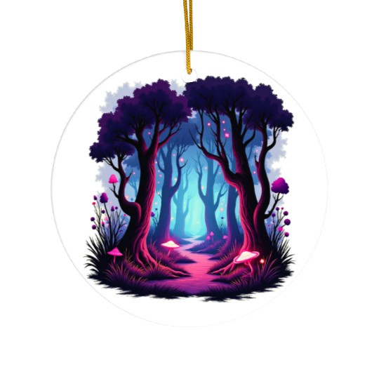 Enchanted Forest Dreamscape Ceramic Ornaments