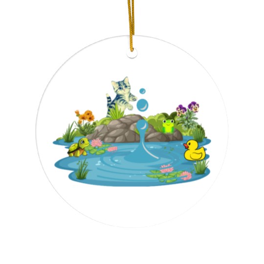 Life & Nature (At the pond) Ceramic Ornaments