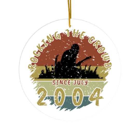 21st Birthday Rocking the crowd GIT 07/2004 Ceramic Ornaments