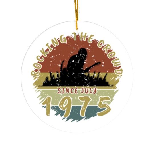 50th Birthday Rocking the crowd GIT 07/1975 Ceramic Ornaments
