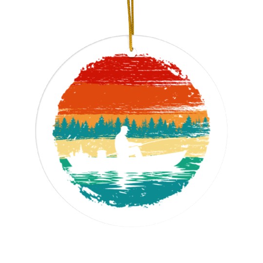 Fishing boat Ceramic Ornaments