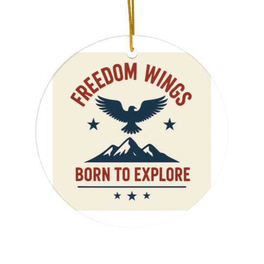 “United & Free – American Spirit” Ceramic Ornaments