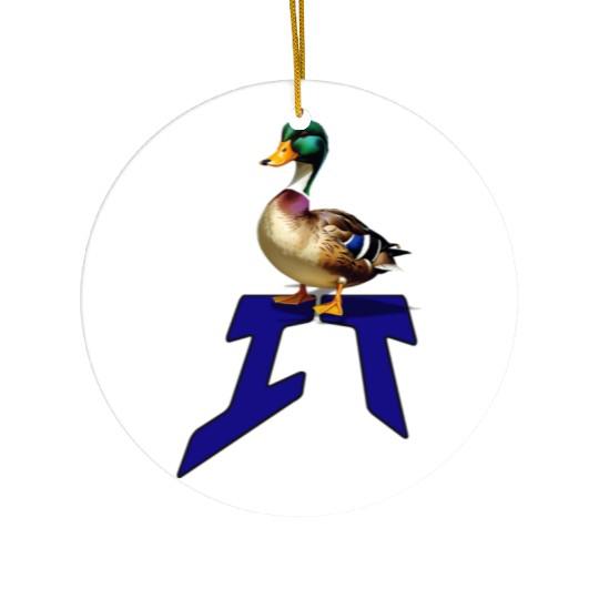 Mallard Duck on the word IT Ceramic Ornaments