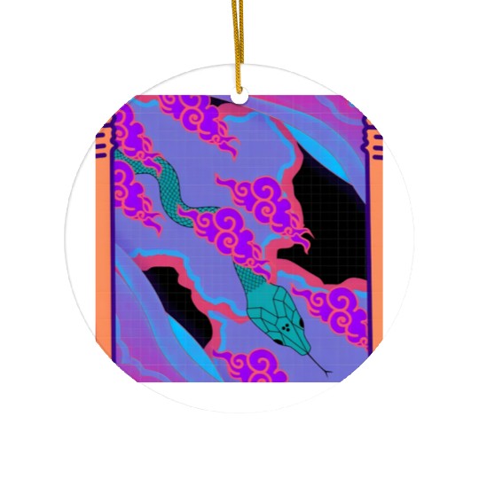 Storm Serpent Ceramic Ornaments