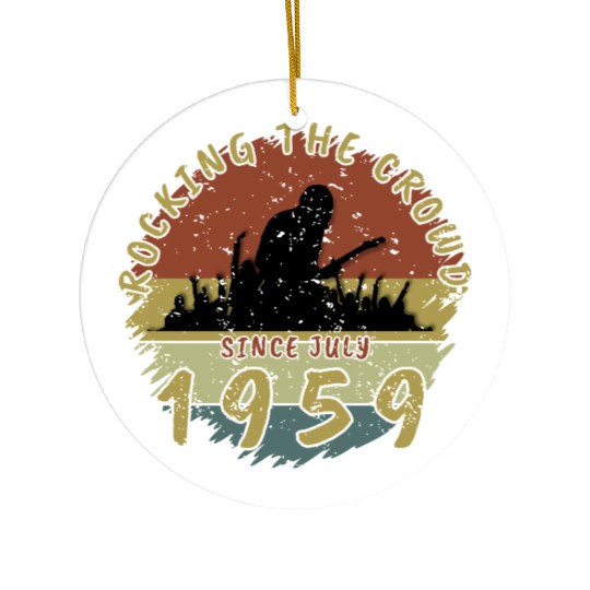 66th Birthday Rocking The Crowd GIT 07/1959 Ceramic Ornaments
