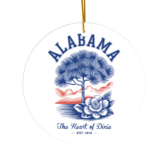Albm State Outline – License Plate Art Ceramic Ornaments