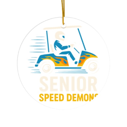 Golf Cart Life Senior Humor Retirement Ride Ceramic Ornaments