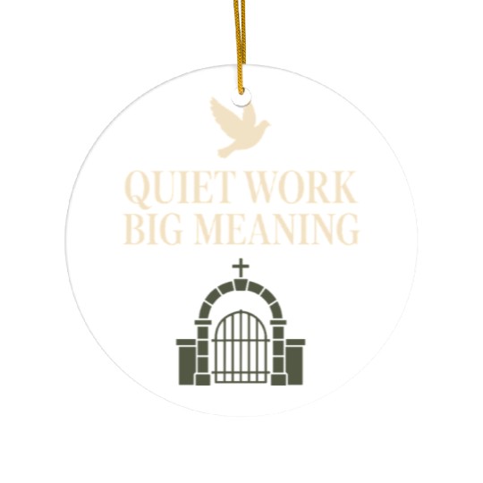 Cemetery Worker Groundskeeper Graveyard Memorial Ceramic Ornaments