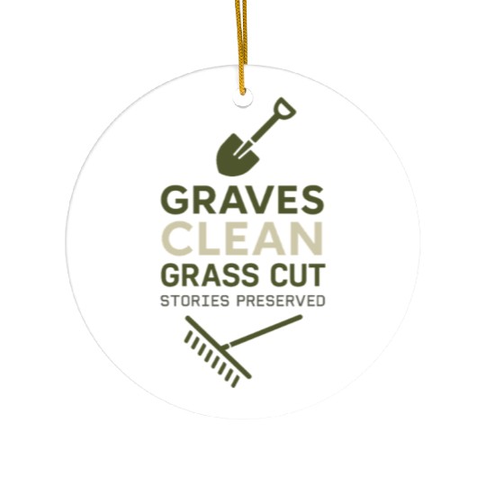 Cemetery Worker Groundskeeper Graveyard Memorial Ceramic Ornaments