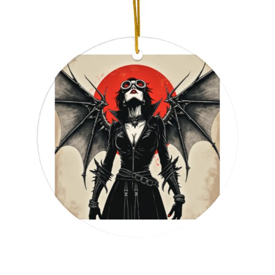 Lady Steampunk Vamp 19 Ceramic Ornaments