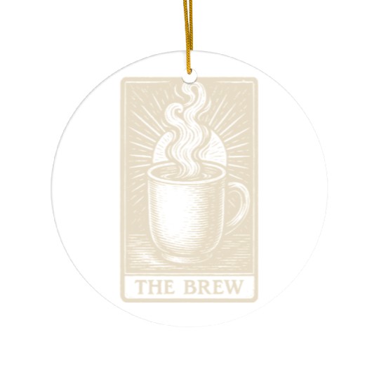 Occult Coffee Tarot – The Brew Card Art Ceramic Ornaments
