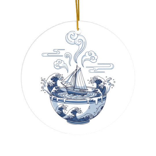 Storm in a Teacup - Nautical Art Ceramic Ornaments