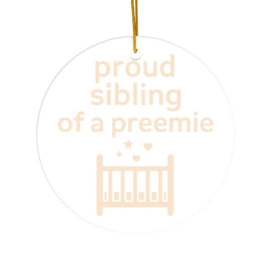 NICU Sibling Preemie Big Brother Big Sister Ceramic Ornaments