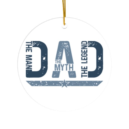 Dad The Man Myth Legend Vintage Style Ceramic Ornaments