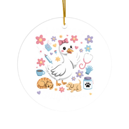 Veterinarian Silly Goose Veterinary Medicine Ceramic Ornaments