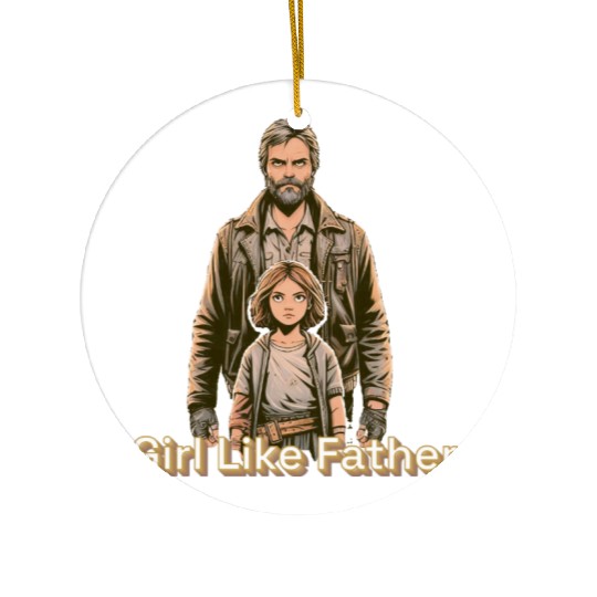 Girl Like Father Ceramic Ornaments