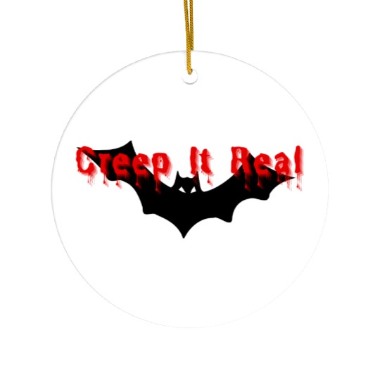 Creep It Real – Halloween Bat Design Ceramic Ornaments