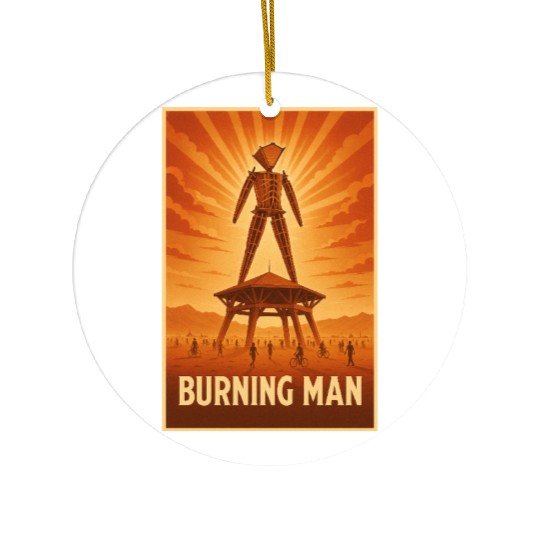 Burning Man Ceramic Ornaments