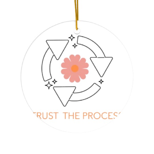 Trust the Process Blossom Ceramic Ornaments
