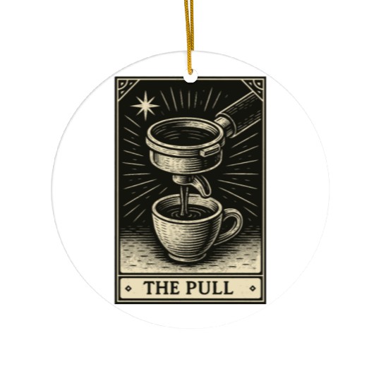Coffee Tarot Card – The Pull Ceramic Ornaments