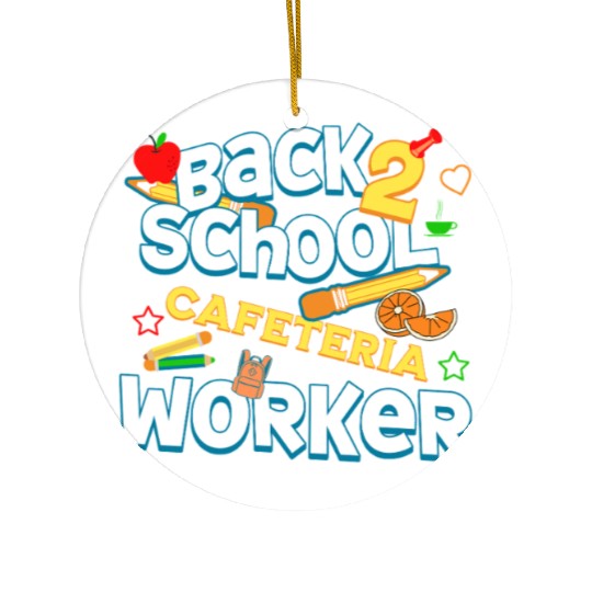 Back To School Cafeteria Worker Proud Lunch Lady Ceramic Ornaments