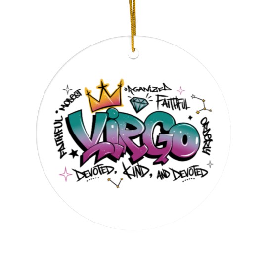 Virgo Graffiti Zodiac Art Ceramic Ornaments