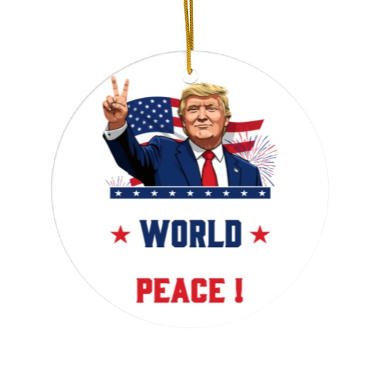 Congratulations world, It's time for peace! Ceramic Ornaments