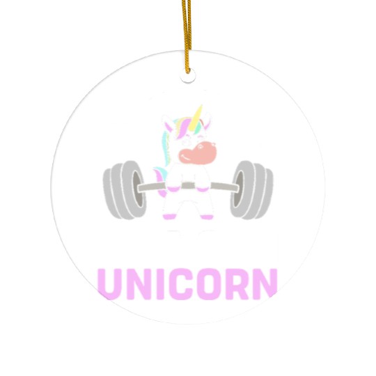Workout Gym Unicorn Ceramic Ornaments