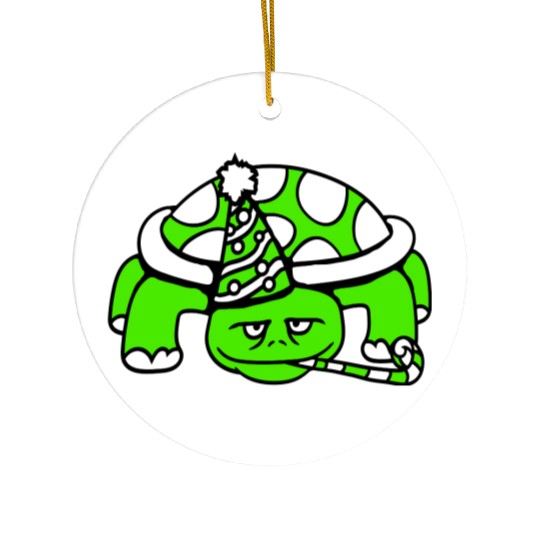 Turtle birthday party hat years old celebrating Ceramic Ornaments