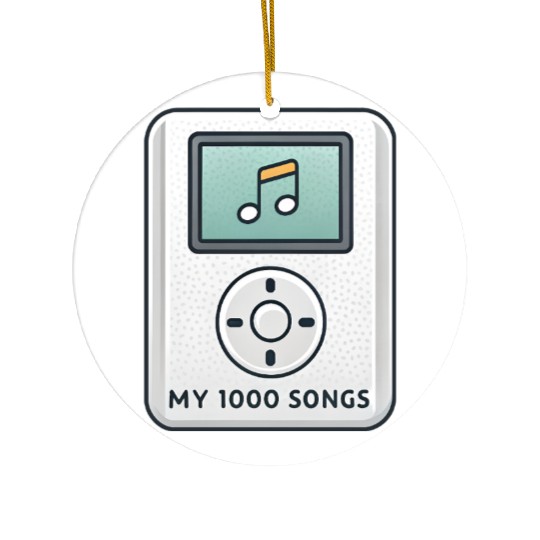 My 1000 Songs MP3 Player Retro 2000s Y2K Ceramic Ornaments