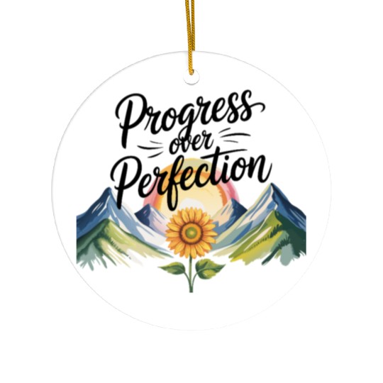 Motivational Growth Mindset Quote Ceramic Ornaments