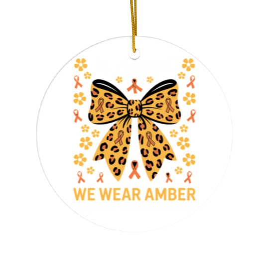 Coquette Bow In August We Wear Amber Appendix Ceramic Ornaments