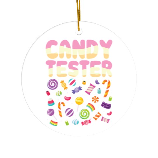 Official Candy Tester Lollipop Sweets Halloween Ceramic Ornaments