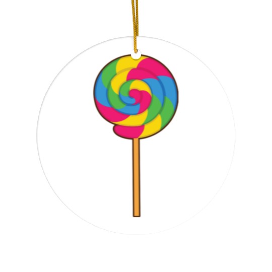 Lollipop Rainbow Sucker Candy Halloween Costume Ceramic Ornaments