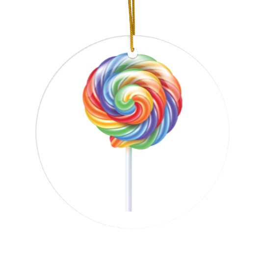 Lollipop Rainbow Sucker Candy Costume Halloween Ceramic Ornaments