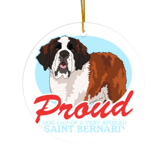 Saint Bernard Dog Dad St. Bernhard Ceramic Ornaments