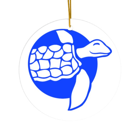 Water turtle child cute swims happy drawing Comic Ceramic Ornaments