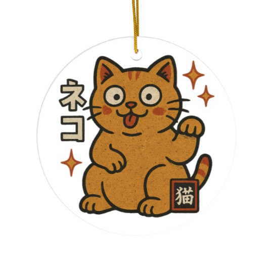 Lucky Cat Japanese Ceramic Ornaments