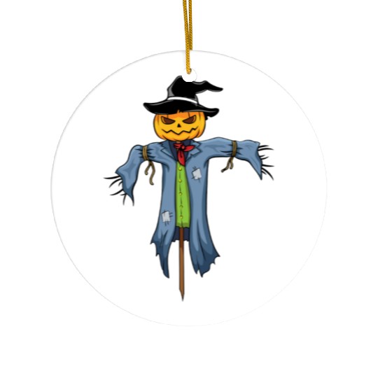 spooky scarecrow Ceramic Ornaments