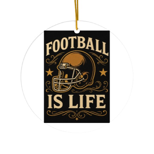 football is life Ceramic Ornaments