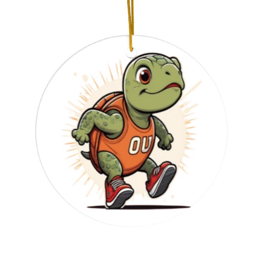 Running Late Turtle Relatable Fitness Ceramic Ornaments